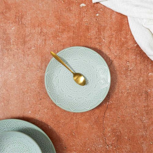 Lot De 6 Assiettes à Dessert "sahara" 19cm Vert