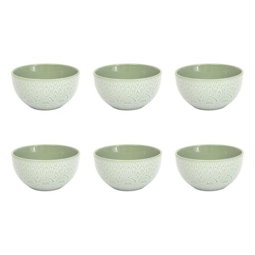 Lot De 6 Bols "sahara" 65cl Vert