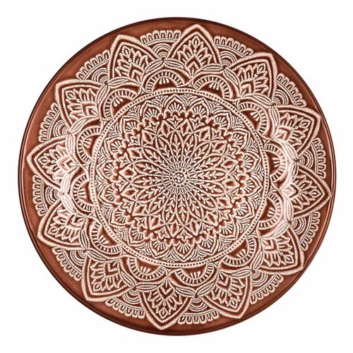 Lot De 6 Assiettes à Dessert "sahara" 19cm Terracotta