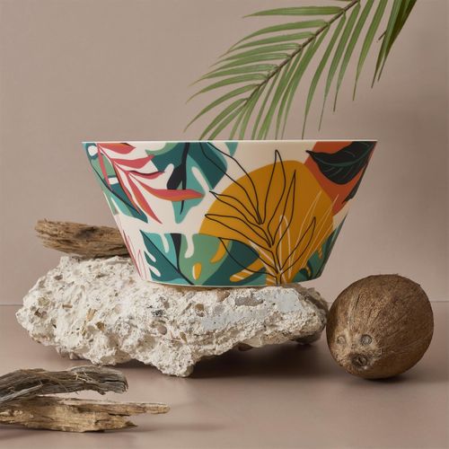 Saladier Réutilisable "paradis Exotique" 25cm Multicolore