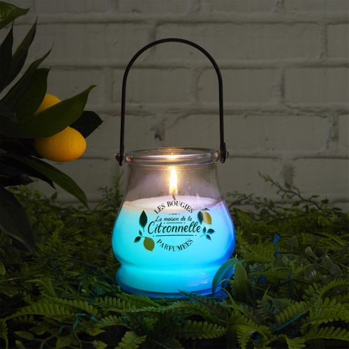 Bougie Parfumée Antimoustique "couleur" 200g Citronnelle