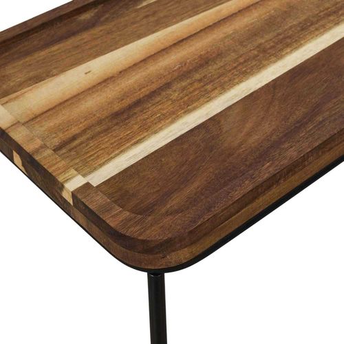 Console En Métal Et Plateau En Acacia