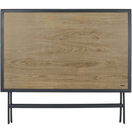Table Pliable En Métal Anthracite Et Effet Bois Barcelone 110 X 70 Cm