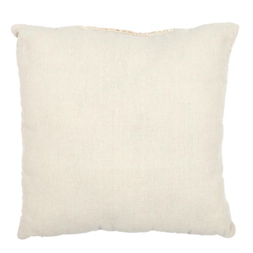 Coussin Déco "palmier" 40x40cm Naturel et Blanc