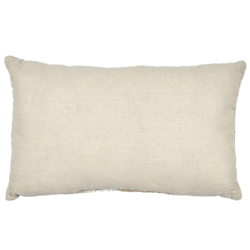 Coussin Déco "palmier" 30x50cm Naturel et Blanc