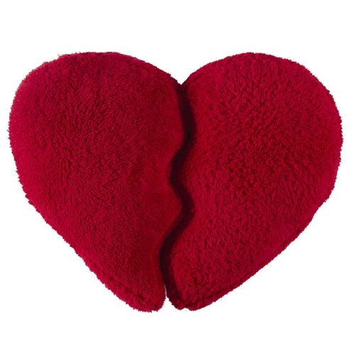 Coussin Déco Détachable "cœur" 35x40cm Rouge