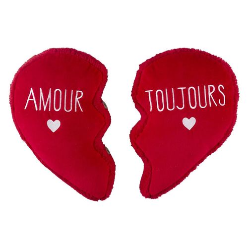 Coussin Déco Détachable "cœur" 35x40cm Rouge