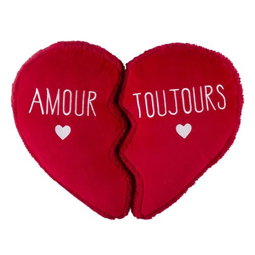 Coussin Déco Détachable "cœur" 35x40cm Rouge