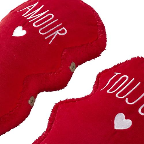 Coussin Déco Détachable "cœur" 35x40cm Rouge