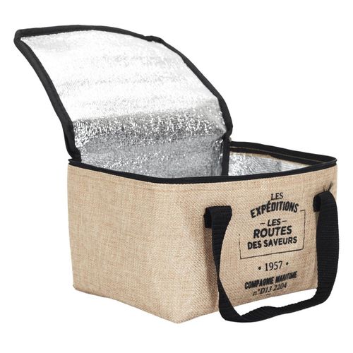 Lunch Bag Fraicheur Isotherme "effet Jute" 16cm Beige