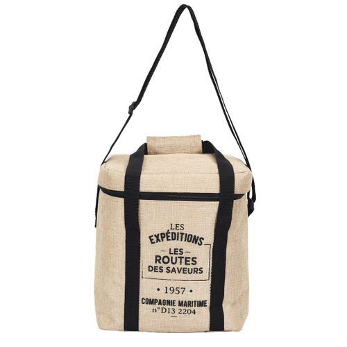 Lunch Bag Fraicheur Isotherme "effet Jute" 30cm Beige