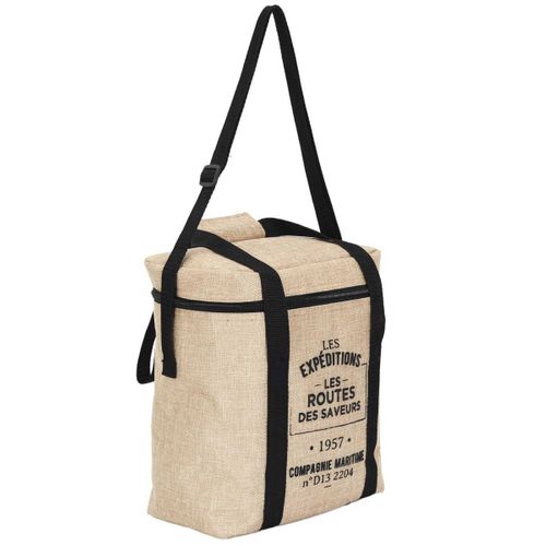 Lunch Bag Fraicheur Isotherme "effet Jute" 30cm Beige