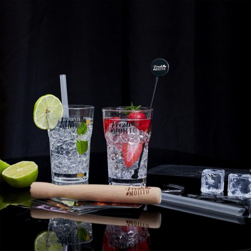 Coffret Mojito Avec Recette "fresh" 40cm Multicolore