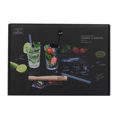 Coffret Mojito Avec Recette "fresh" 40cm Multicolore