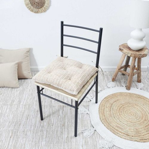 Galette De Chaise "réversible" 40x40cm Naturel