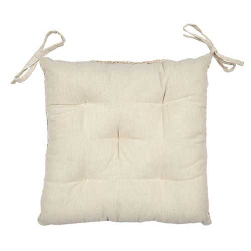 Galette De Chaise "réversible" 40x40cm Naturel