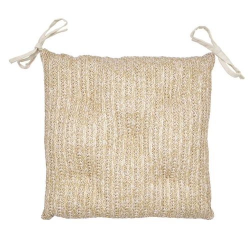 Galette De Chaise "réversible" 40x40cm Naturel