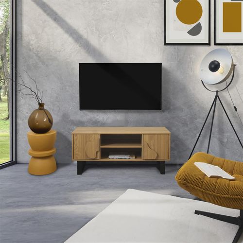 Meuble TV En Bois Et Métal Calypso