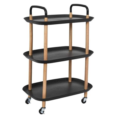 Desserte De Cuisine 3 Niveaux "kaleo" 81cm Noir