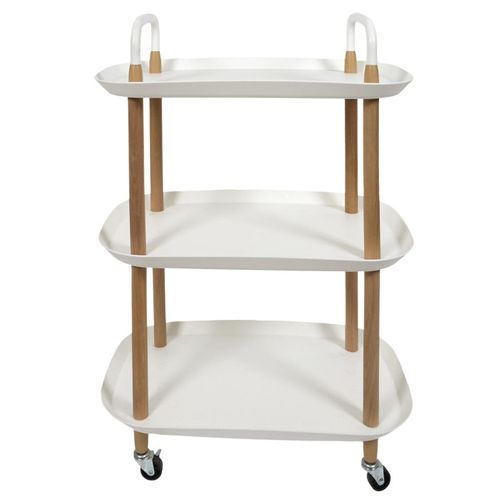 Desserte De Cuisine 3 Niveaux "kaleo" 81cm Blanc