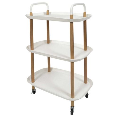 Desserte De Cuisine 3 Niveaux "kaleo" 81cm Blanc