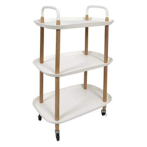 Desserte De Cuisine 3 Niveaux "kaleo" 81cm Blanc