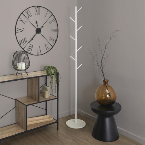 Porte-manteau 7 Tiges En Métal "loka" 173cm Blanc