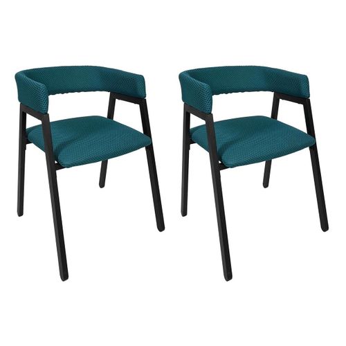 Lot De 2 Chaises Design "atome" 74cm Bleu