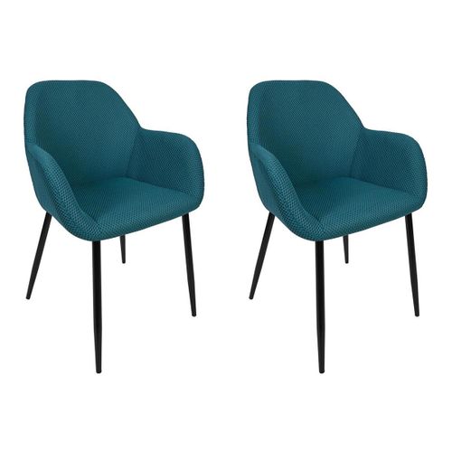Lot De 2 Chaises Fauteuil "atome" 85cm Bleu