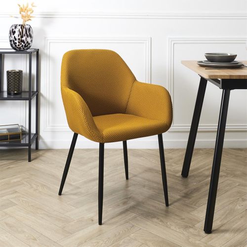 Lot De 2 Chaises Fauteuil "atome" 85cm Jaune