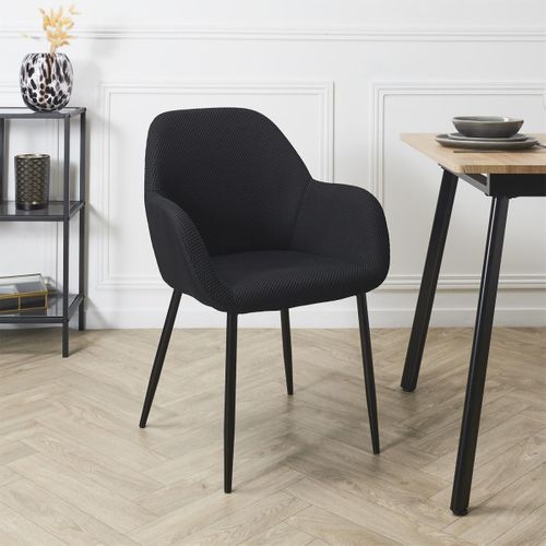 Lot De 2 Chaises Fauteuil "atome" 85cm Noir