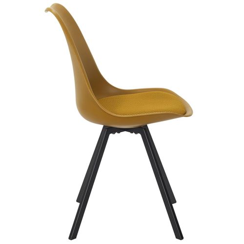 Lot De 4 Chaises Avec Coussin "atome" 82cm Jaune