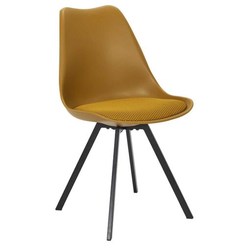 Lot De 4 Chaises Avec Coussin "atome" 82cm Jaune