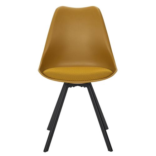 Lot De 4 Chaises Avec Coussin "atome" 82cm Jaune