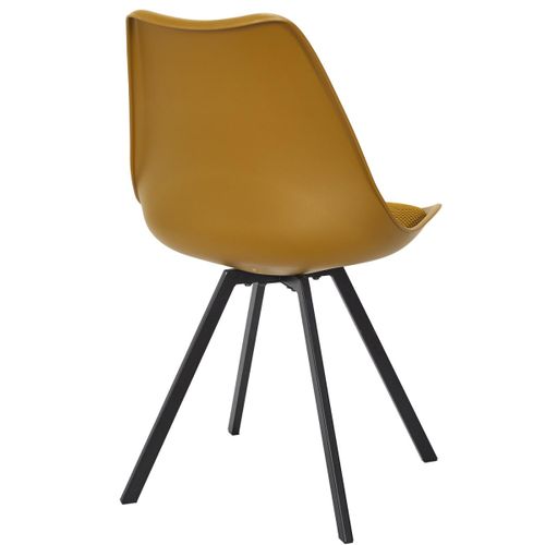 Lot De 4 Chaises Avec Coussin "atome" 82cm Jaune