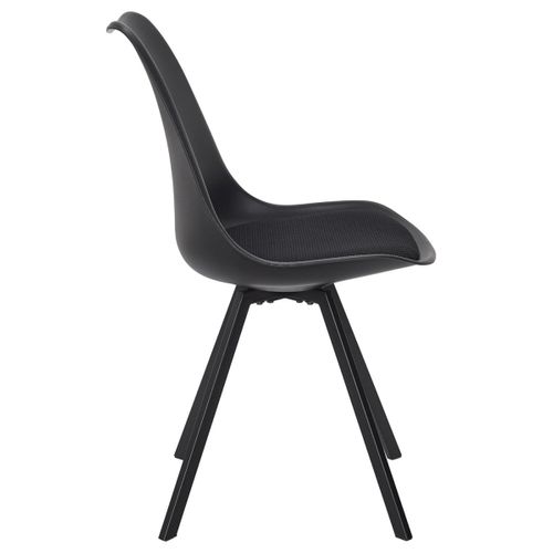 Lot De 4 Chaises Avec Coussin "atome" 82cm Noir