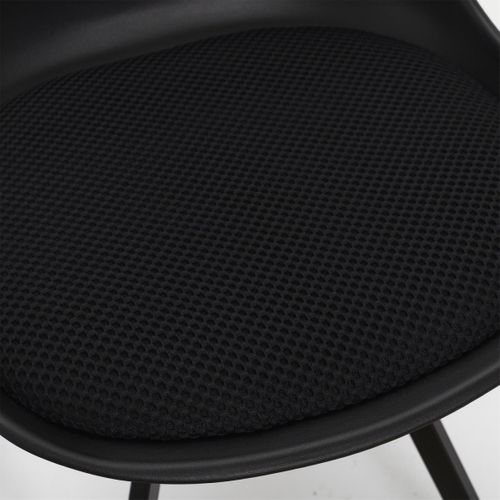 Lot De 4 Chaises Avec Coussin "atome" 82cm Noir