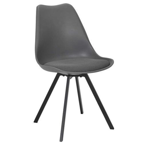 Lot De 4 Chaises Avec Coussin "atome" 82cm Gris