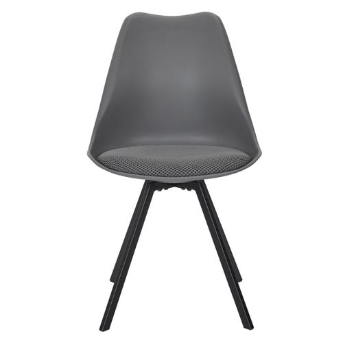 Lot De 4 Chaises Avec Coussin "atome" 82cm Gris