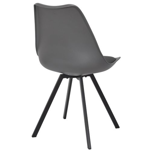 Lot De 4 Chaises Avec Coussin "atome" 82cm Gris