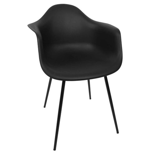 Lot De 4 Chaises Fauteuil "gustav" 85cm Noir
