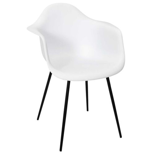 Lot De 4 Chaises Fauteuil "gustav" 85cm Blanc