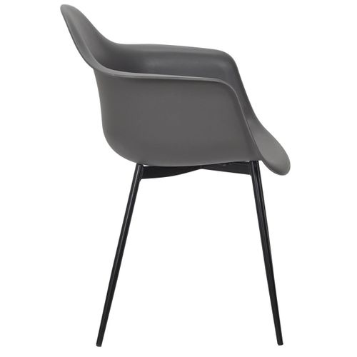 Lot De 4 Chaises Fauteuil "gustav" 85cm Gris