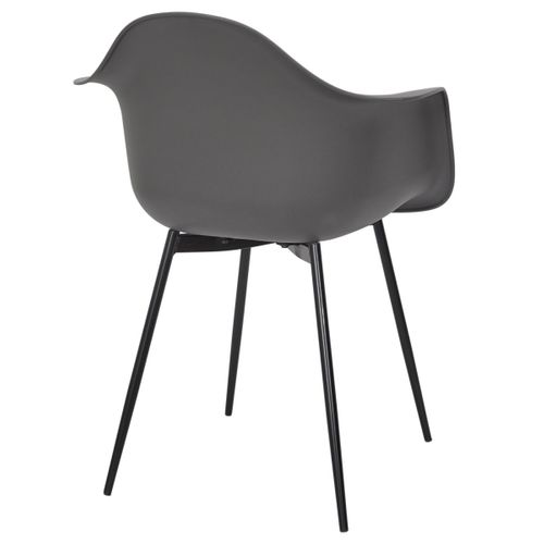 Lot De 4 Chaises Fauteuil "gustav" 85cm Gris
