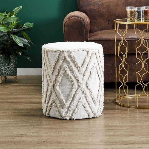 Pouf Rond En Tissu Mirage