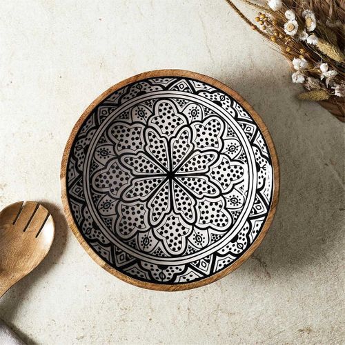 Saladier En Bois "dune" 28cm Noir