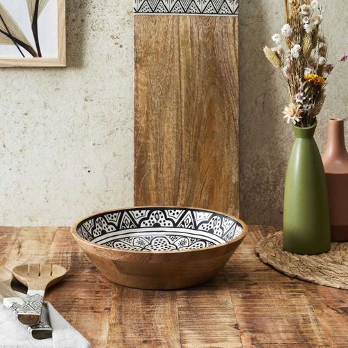 Saladier En Bois "dune" 28cm Noir