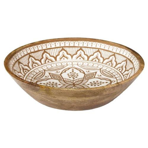 Saladier En Bois "dune" 33cm Terracotta