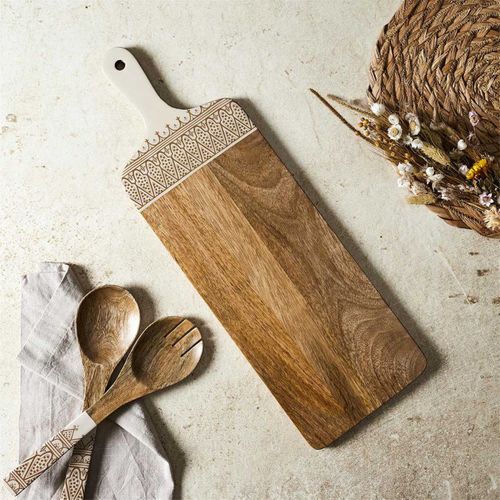 Planche De Présentation En Bois "dune" 58cm Terracotta