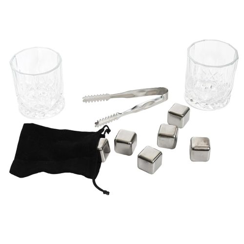 Coffret Whisky 10 Pièces "gentleman" 21cm Marron